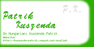 patrik kuszenda business card